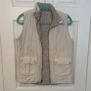 Quilted Vest with Sherpa Lining